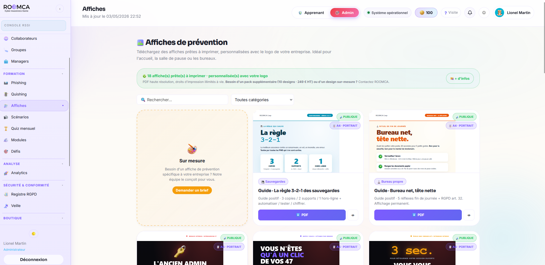Affiches prévention